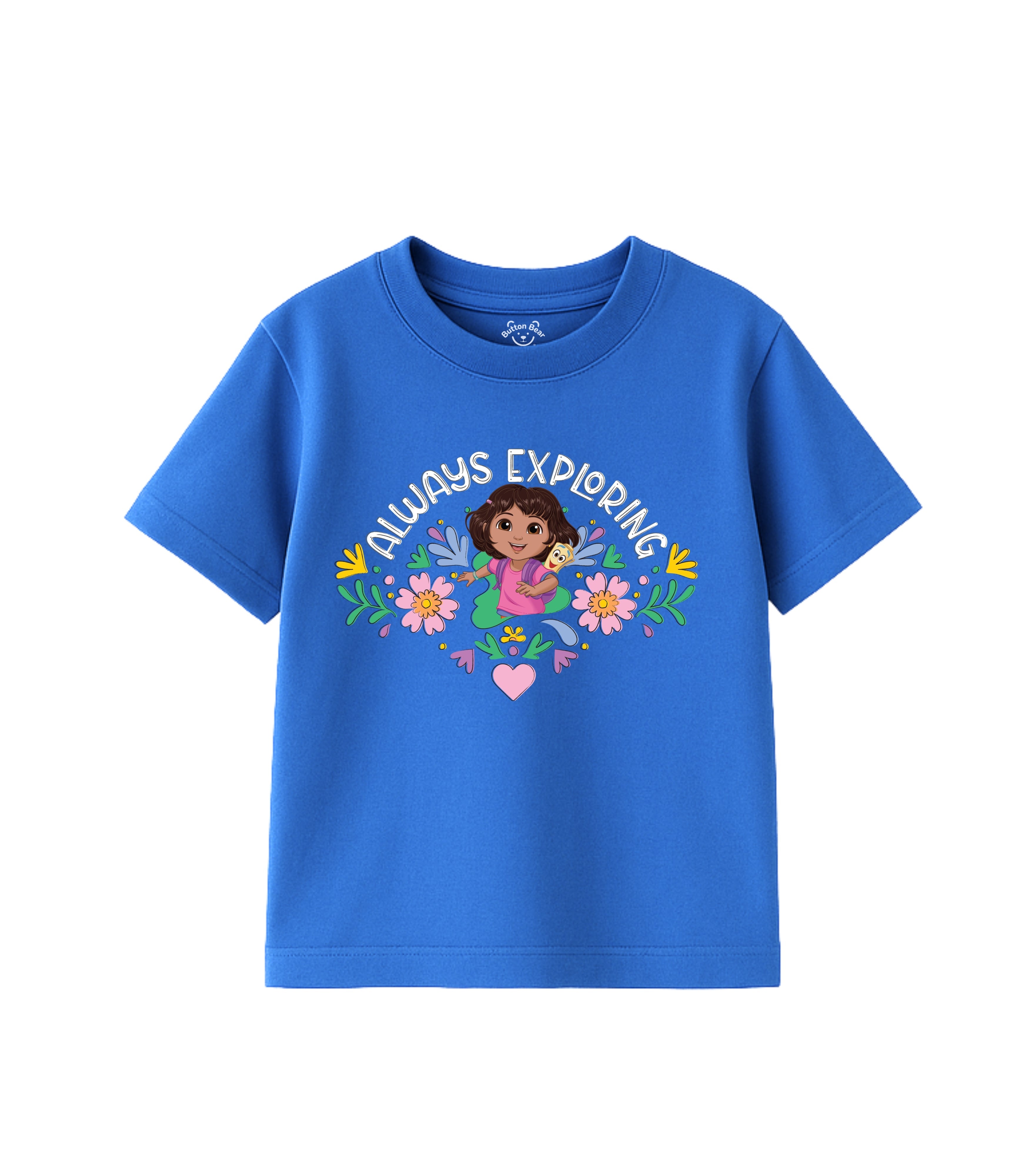 Always Exploring Floral Graphic Kids T-Shirt – Dora