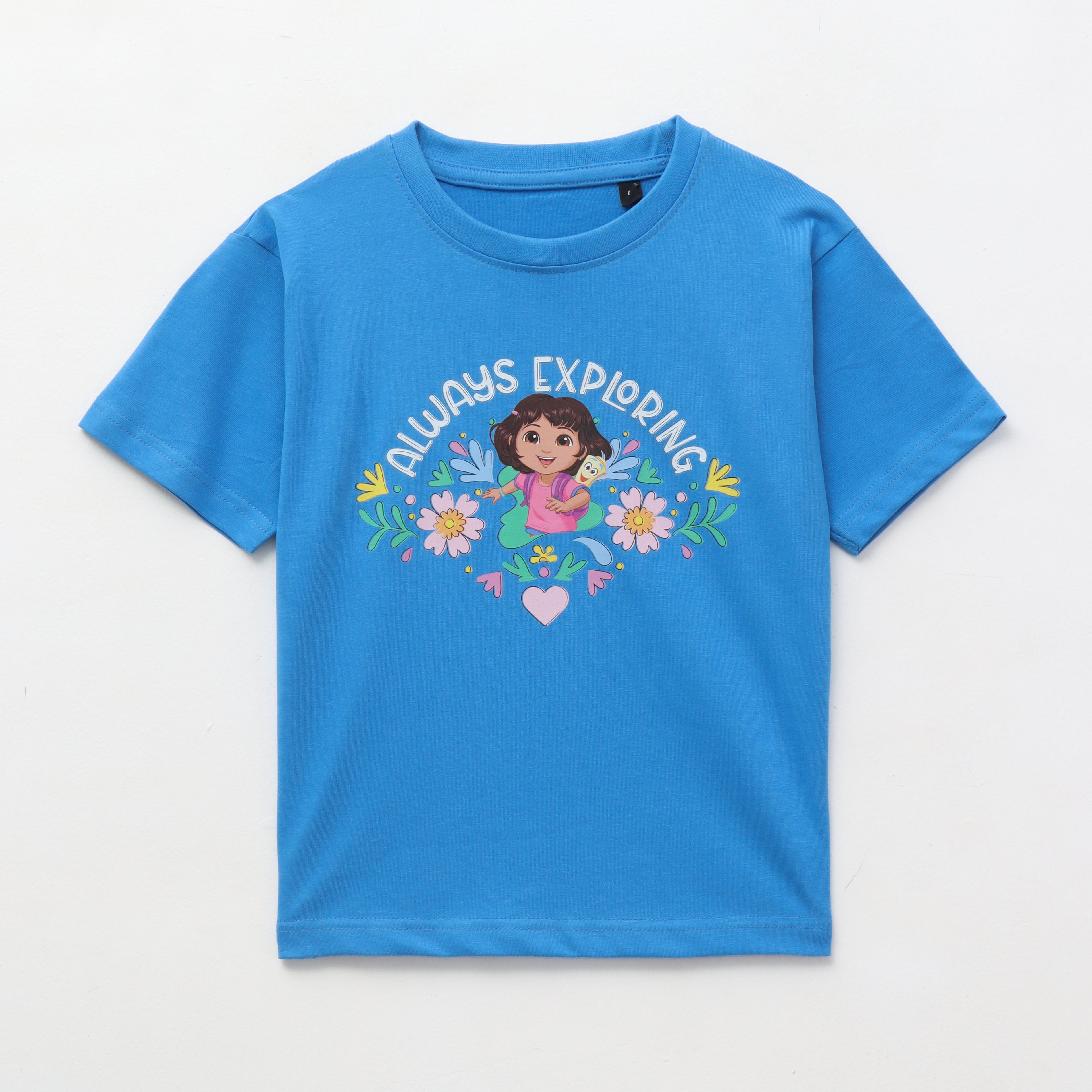 Always Exploring Floral Graphic Kids T-Shirt – Dora