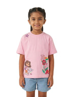 Pink Dora & Boots Explorer Adventure Graphic Kids T-Shirt
