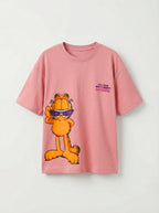 Garfield Cool Shades Printed Pink Kids  T-Shirt
