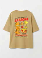 Garfield Lasagna Print Beige Kids  T-Shirt
