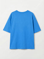 Garfield Lazy Mood Print Blue Kids  T-Shirt