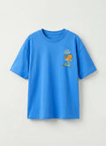 Garfield Lazy Mood Print Blue Kids  T-Shirt