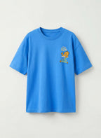 Garfield Lazy Mood Print Blue Kids  T-Shirt