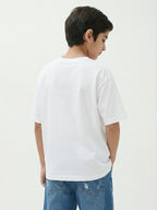 Garfield Easy Rider Graphic Print White Kids  T-Shirt