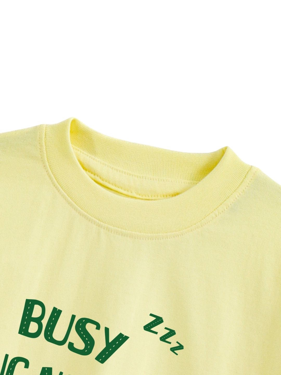 Pastel Yellow Garfield Busy Doing Nothing Graphic T-Shirt for Girls
