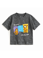 One Cool Kitty Graphic Kids Boys Acid Wash T-Shirt – Garfield©