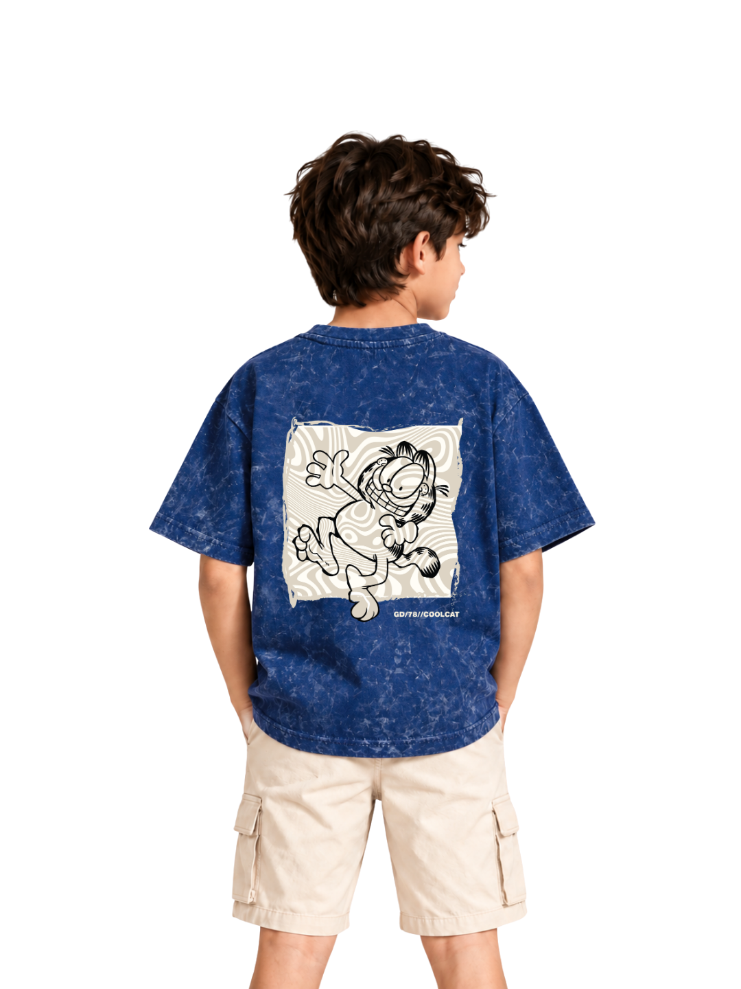 Classic Garfield Logo Kids Boys Acid Wash T-Shirt – Garfield©