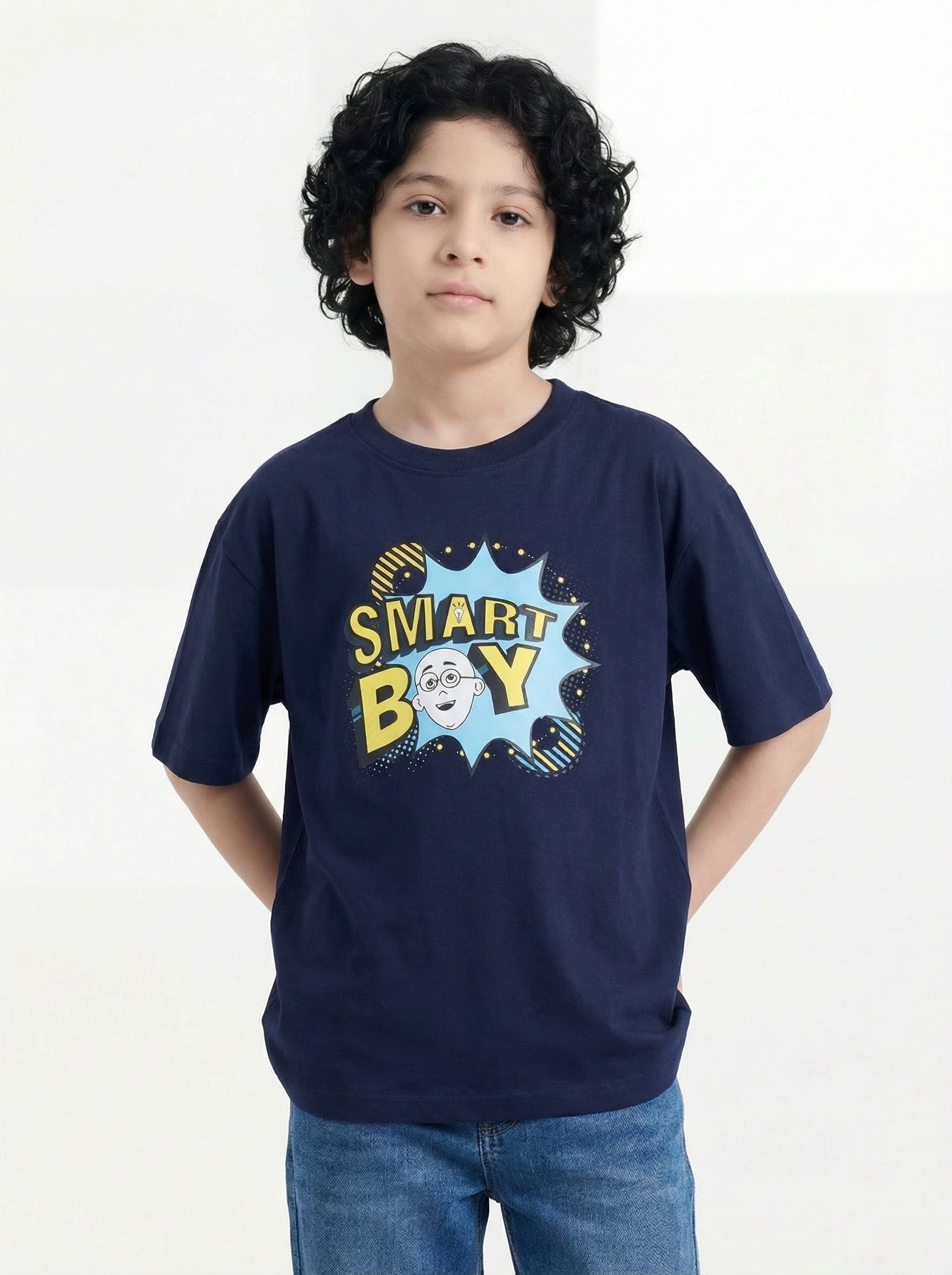 Smart Boy Comic Style Kids T-Shirt – Motu Patlu