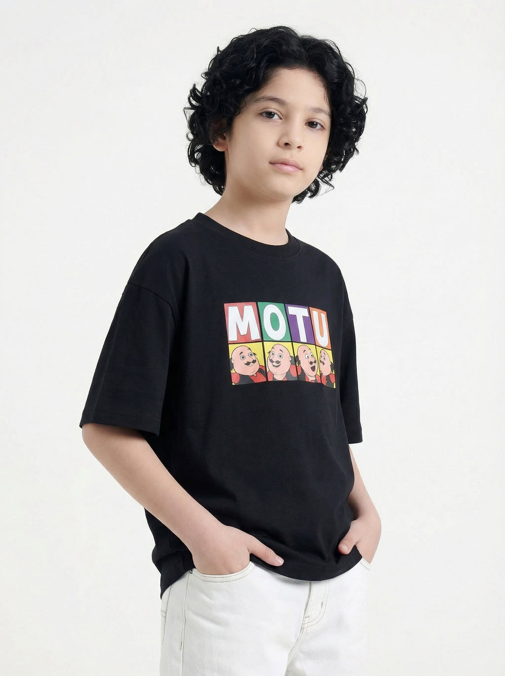 Motu Block Color Comic Kids T-Shirt – Motu Patlu