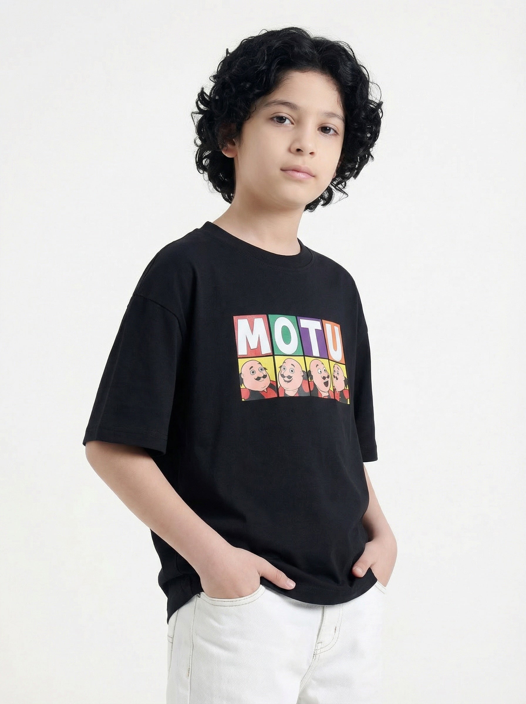 Motu Block Color Comic Kids T-Shirt – Motu Patlu
