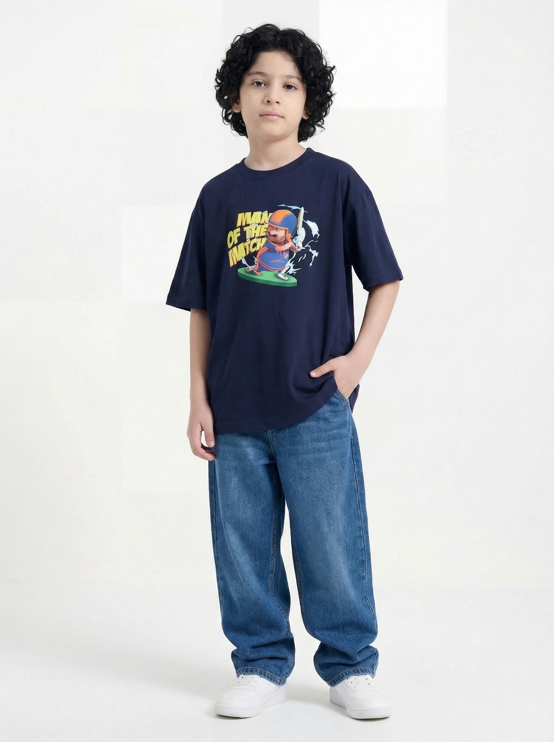 Man of the Match Action Kids T-Shirt – Motu Patlu