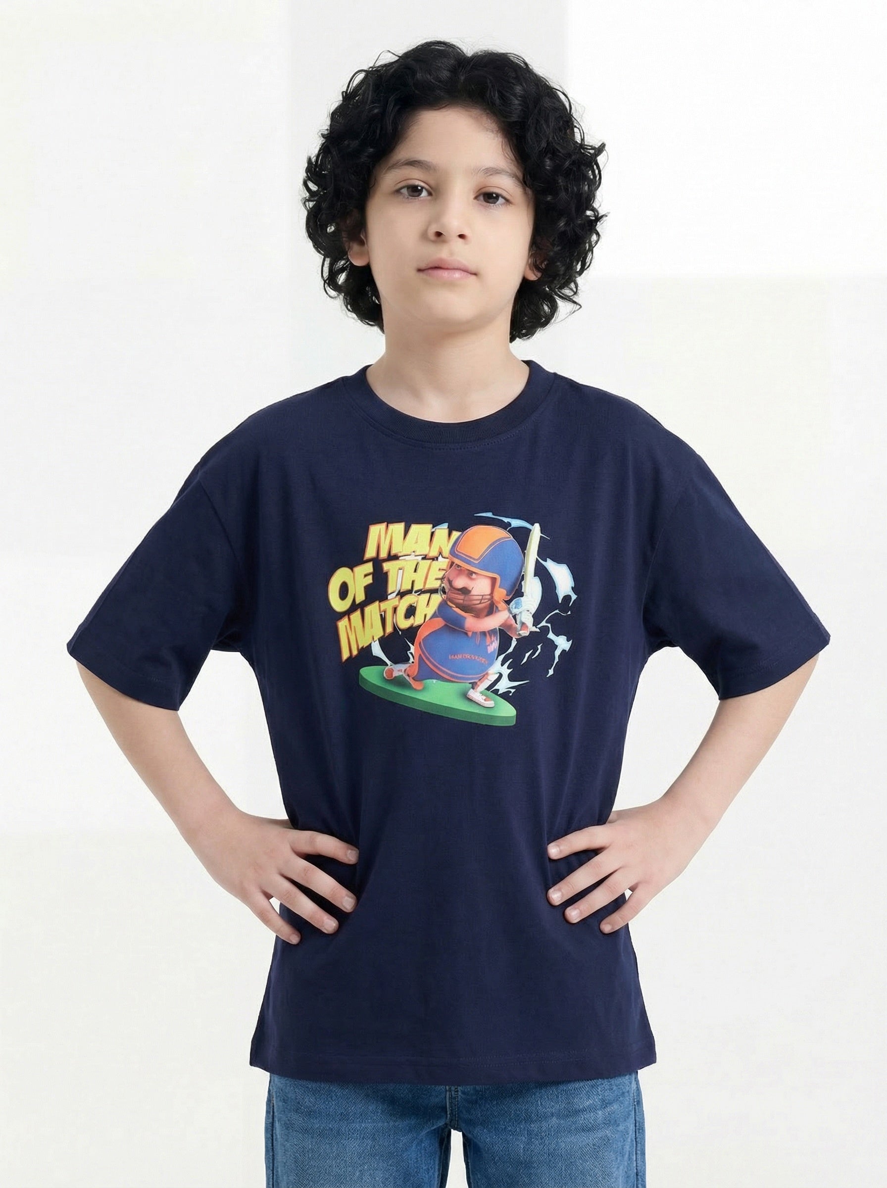 Man of the Match Action Kids T-Shirt – Motu Patlu