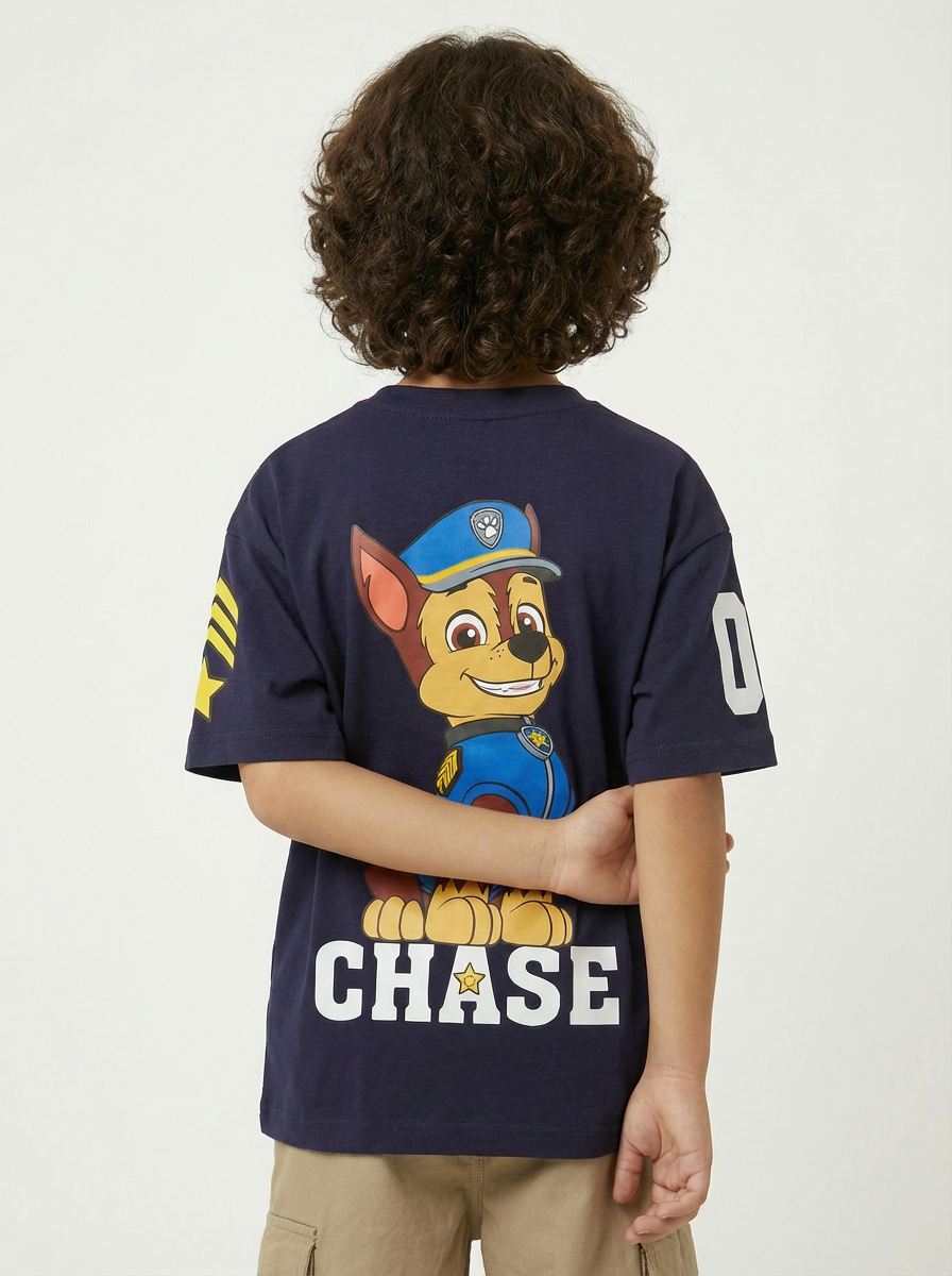 Paw Patrol Chase Printed Navy Blue Kids  T-Shirt