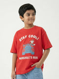 Paw Patrol Stay Cool Printed Red Kids Oversized T-Shirt