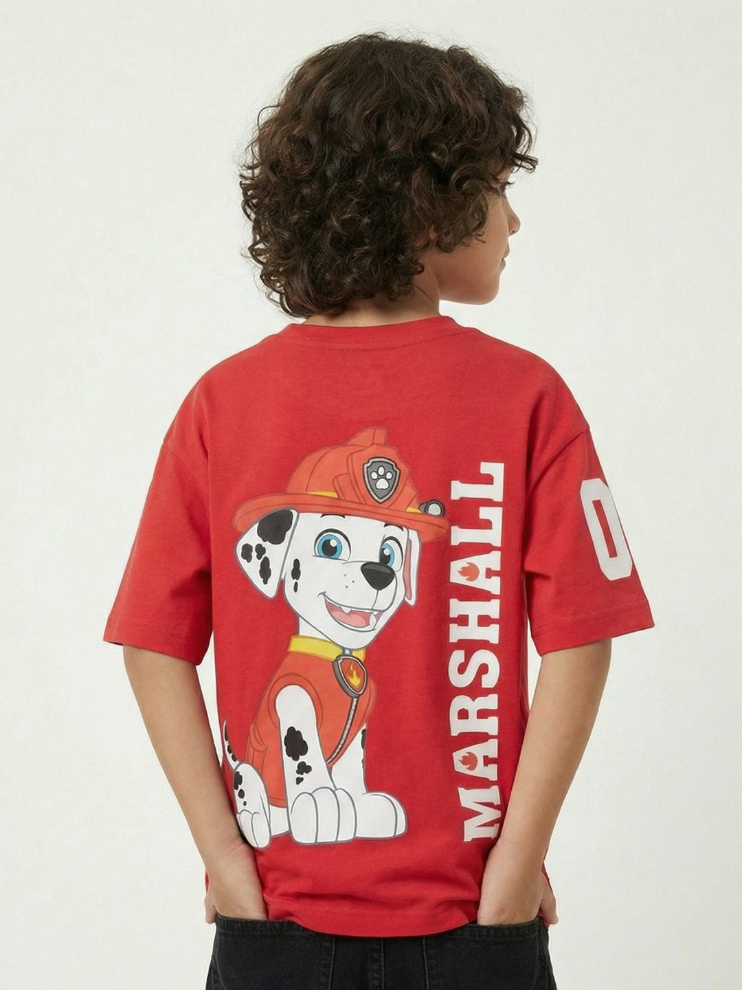 Paw Patrol Rescue Fire Marshall Red Kids  T-Shirt