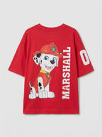 Paw Patrol Rescue Fire Marshall Red Kids  T-Shirt
