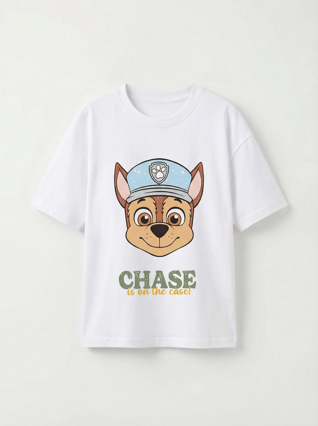 Paw Patrol Chase Character White Kids  T-Shirt