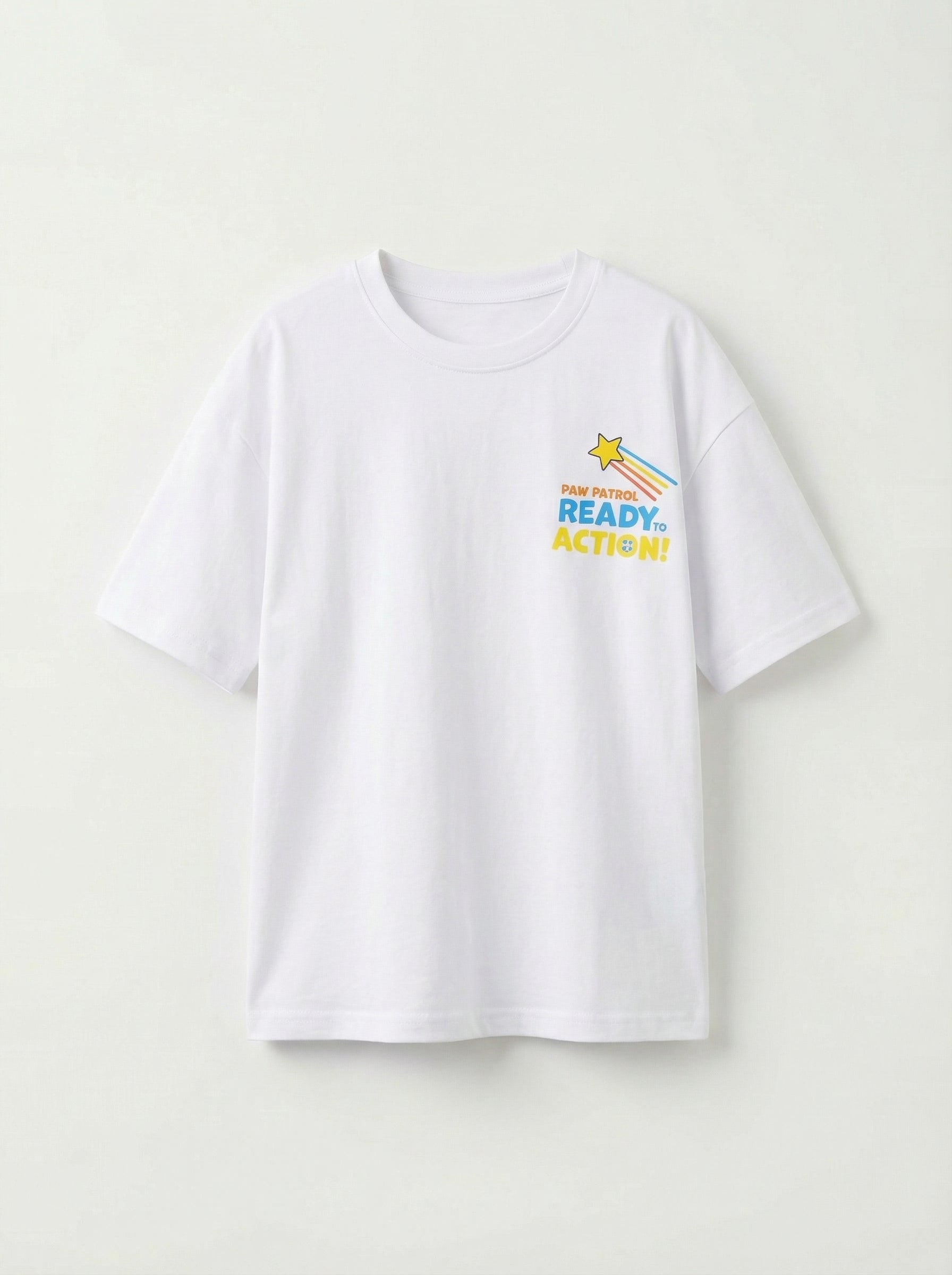 Paw Patrol Action Vehicles Graphic White Kids  T-Shirt