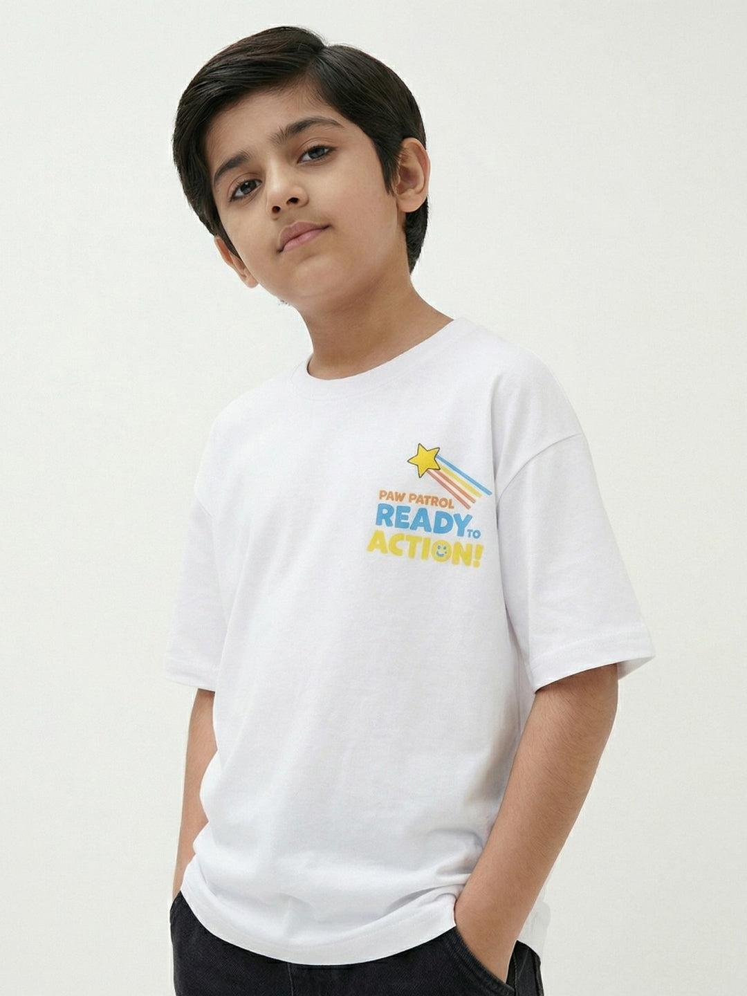 Paw Patrol Action Vehicles Graphic White Kids  T-Shirt