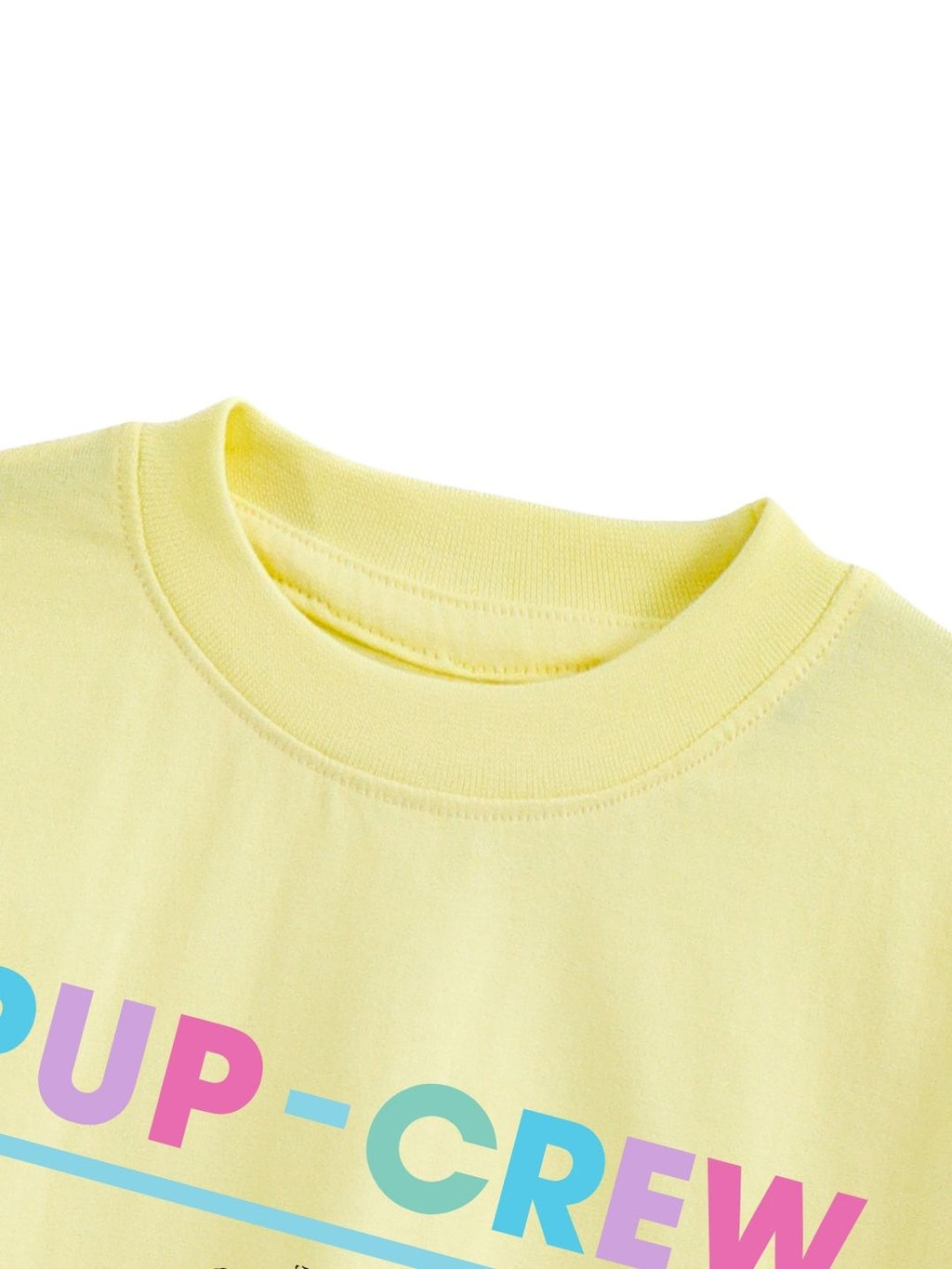 Yellow Paw Patrol Pup-Crew Cute Friends Graphic Kids T-Shirt