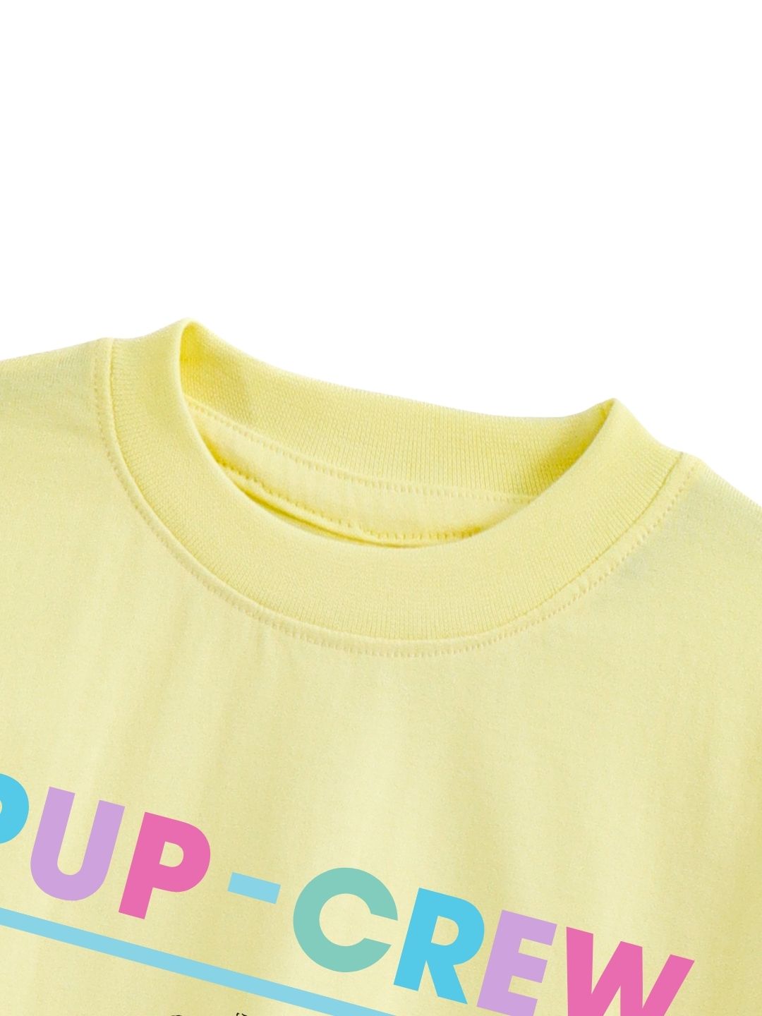 Yellow Paw Patrol Pup-Crew Cute Friends Graphic Kids T-Shirt
