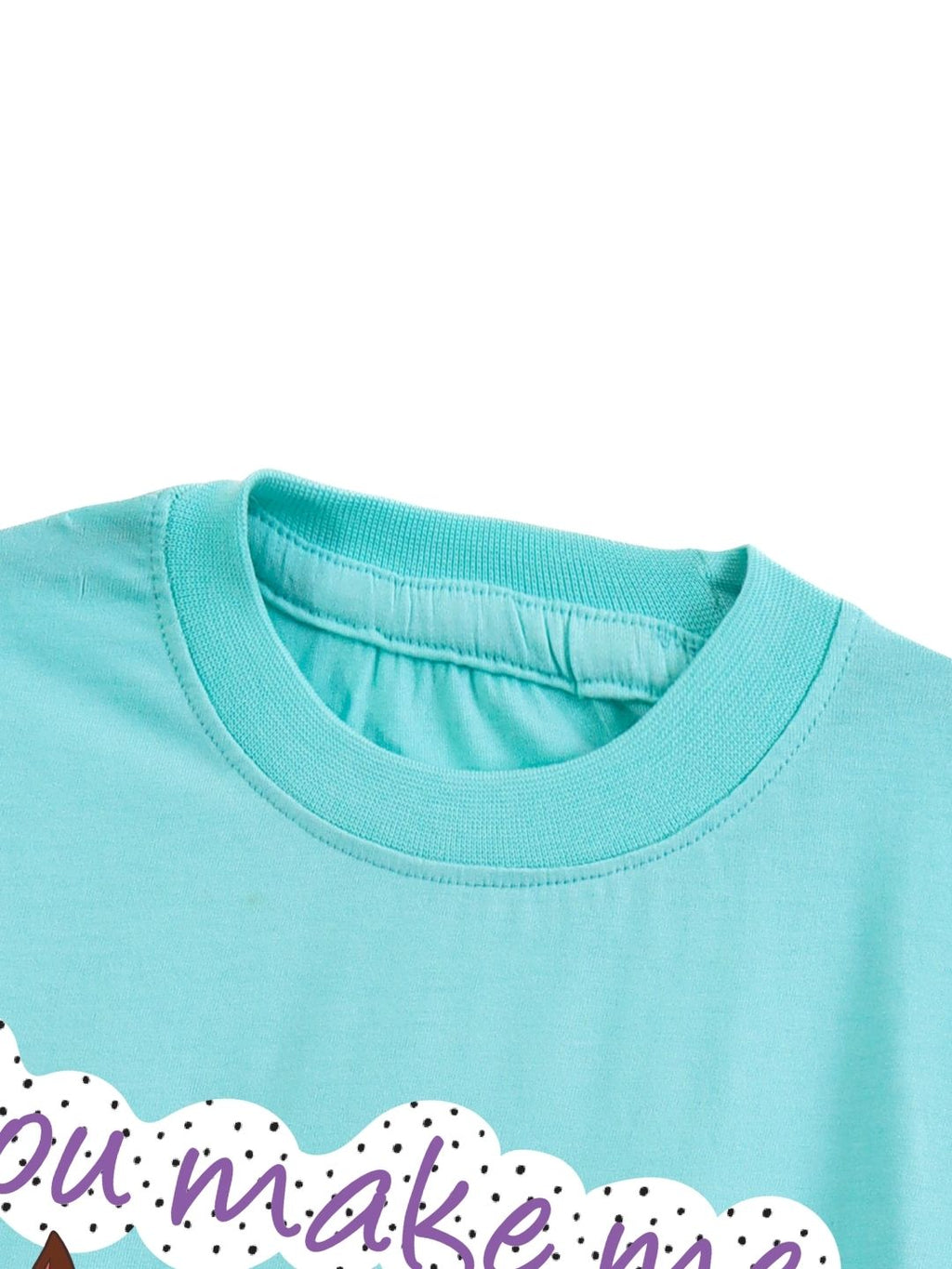 Aqua Blue Paw Patrol Chase & Marshall Smile Graphic Kids T-Shirt