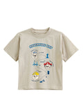 Beige Paw Patrol Adventure Bay Action Graphic Kids T-Shirt