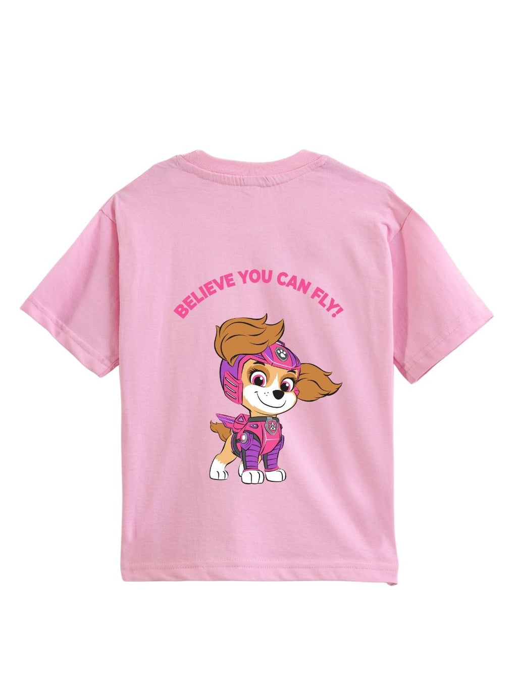 Pink Paw Patrol Skye Flying Hero Graphic Kids T-Shirt