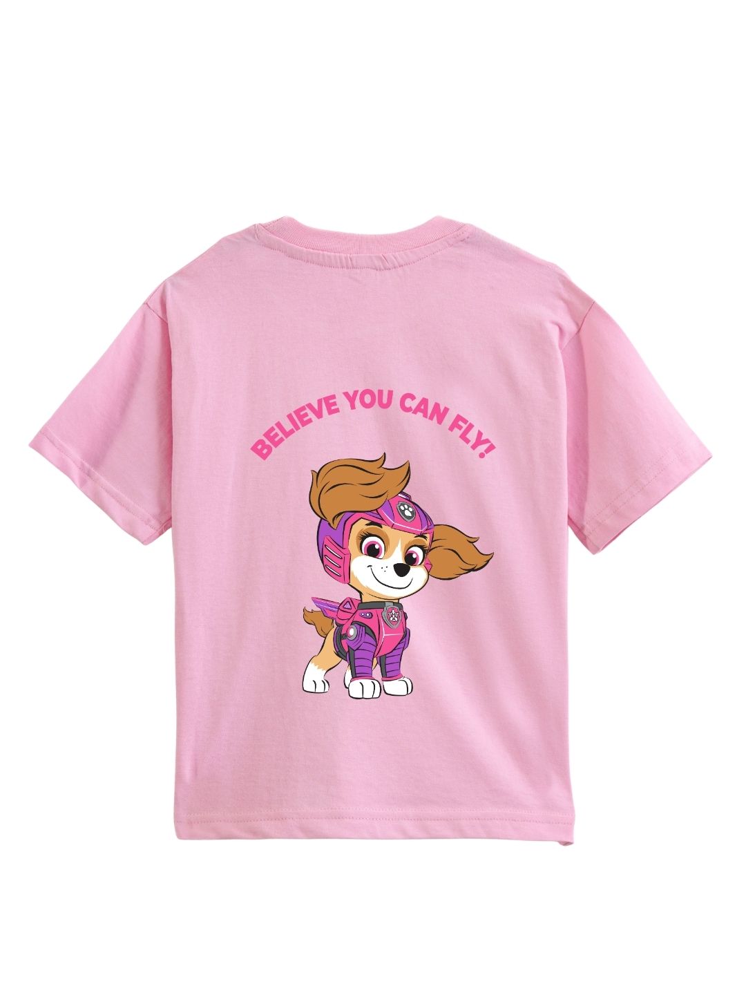 Pink Paw Patrol Skye Flying Hero Graphic Kids T-Shirt