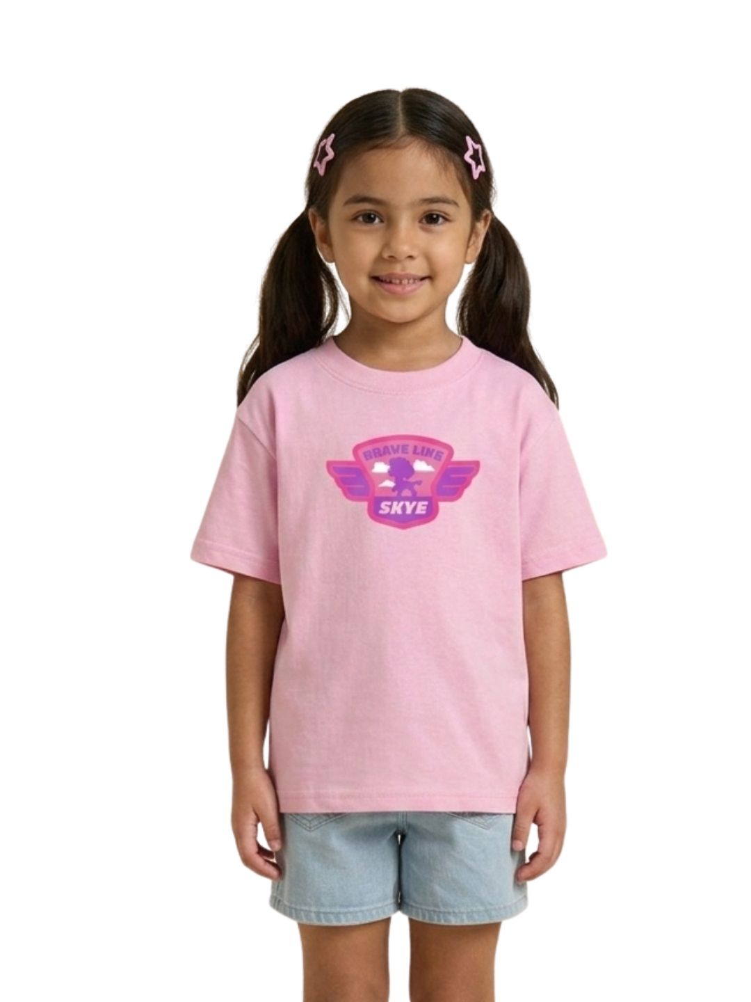 Pink Paw Patrol Skye Flying Hero Graphic Kids T-Shirt