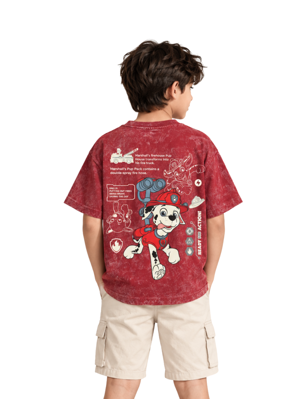 Marshall Logo Kids Boys Acid Wash T-Shirt – Paw Patrol©