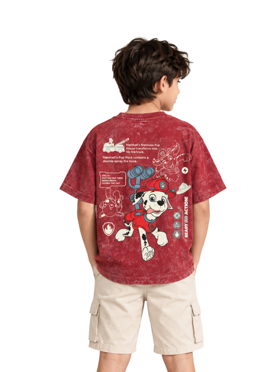 Marshall Logo Kids Boys Acid Wash T-Shirt – Paw Patrol©