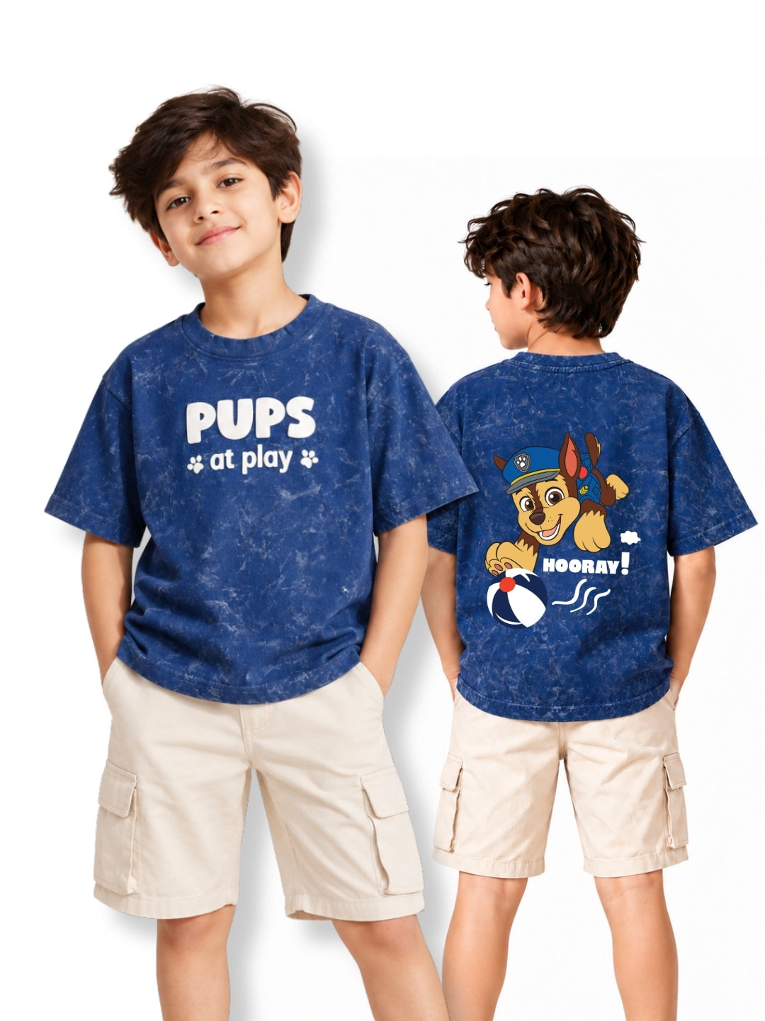 Pups at Play Kids Boys Acid Wash T-Shirt – Paw Patrol©
