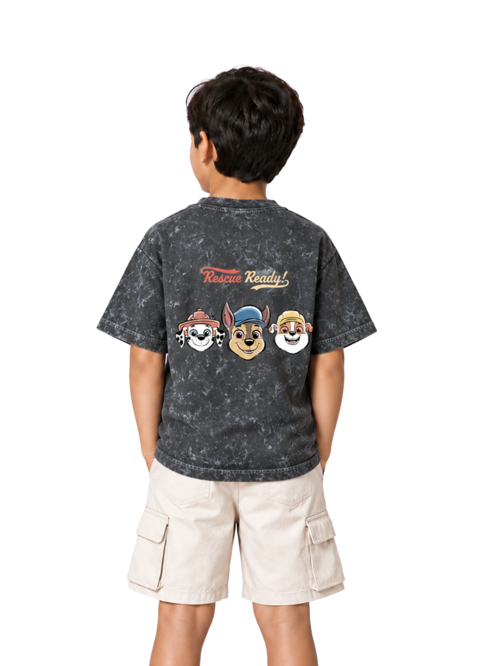 Super Cool Graphic Kids Boys Acid Wash T-Shirt – Paw Patrol©