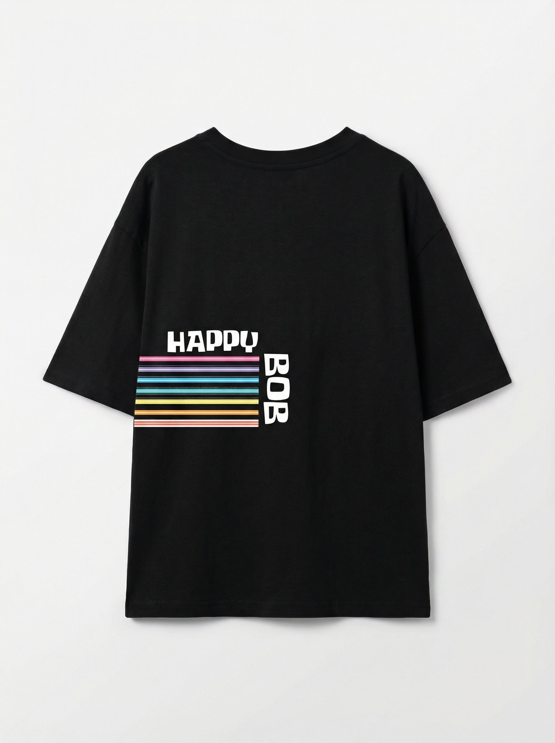 SpongeBob Neon Print Black Kids  T-Shirt