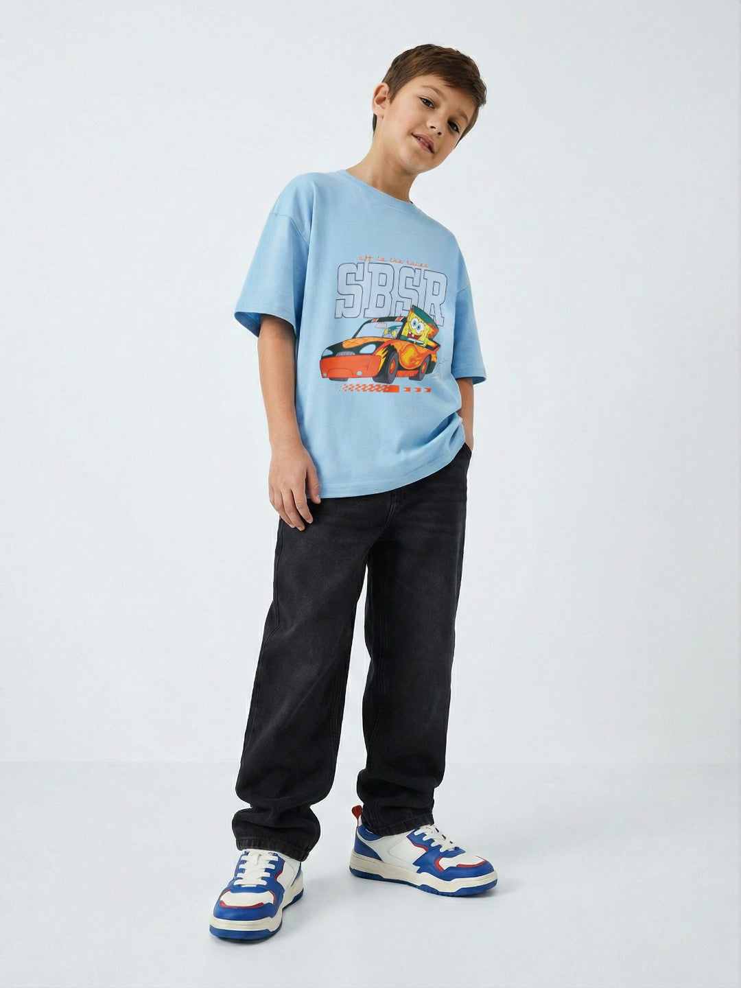 SpongeBob Speedster Blue Kids  T-Shirt