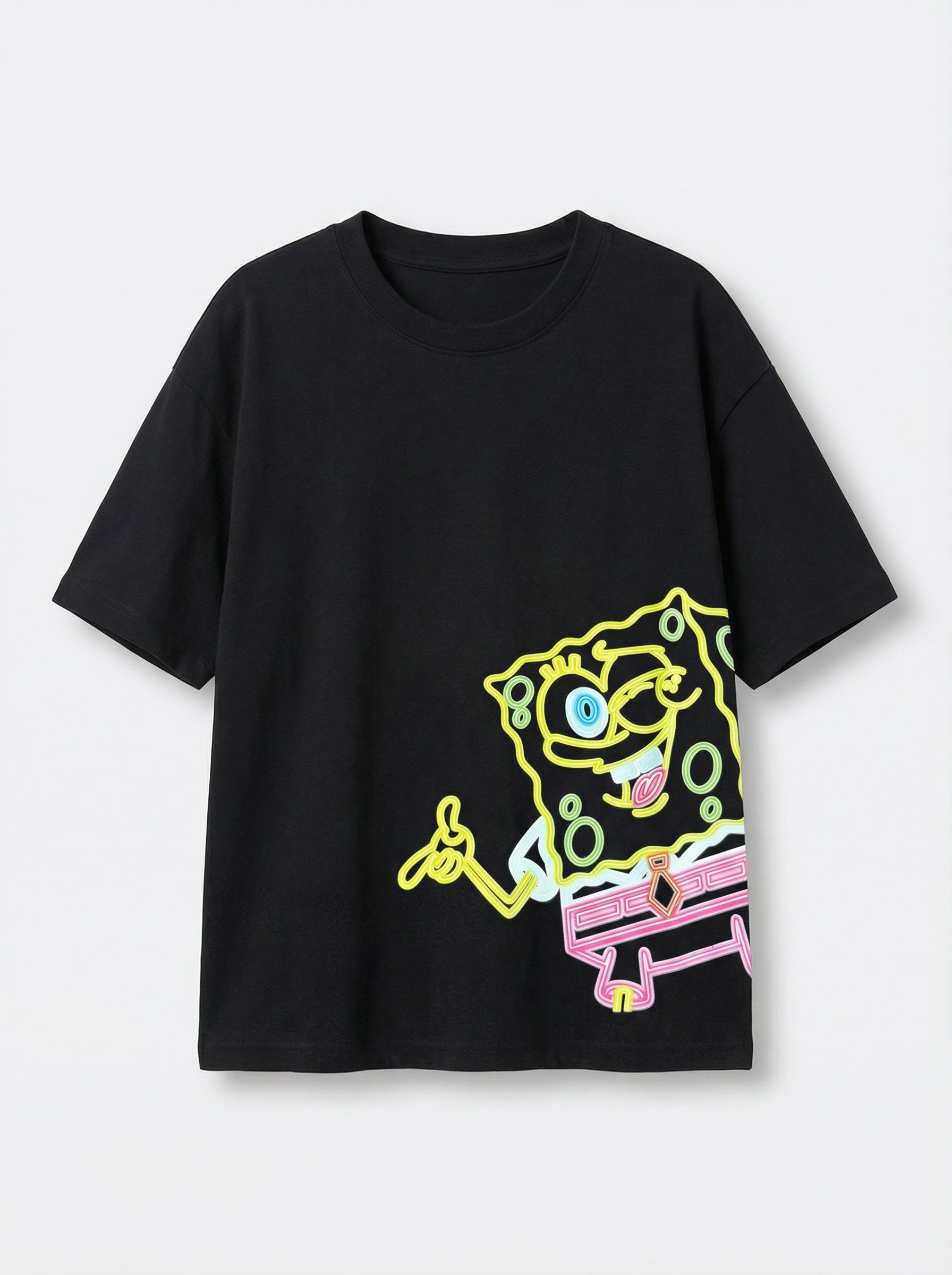 SpongeBob Fun Neon Black Kids  T-Shirt