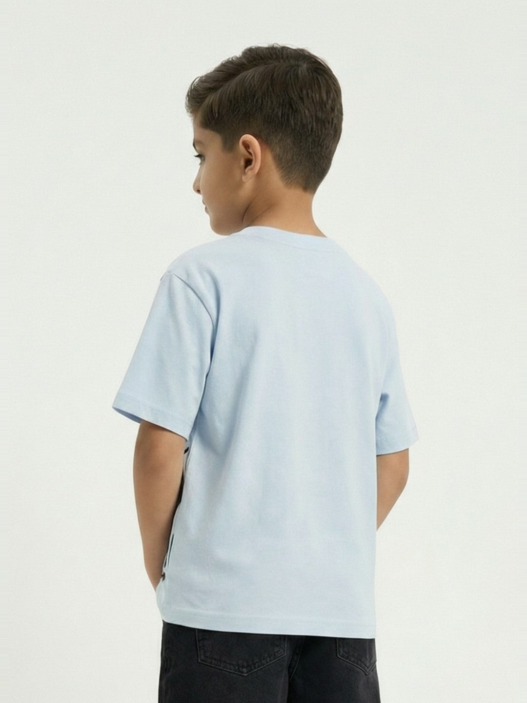 SpongeBob Fun Doodle Light Blue Kids  T-Shirt