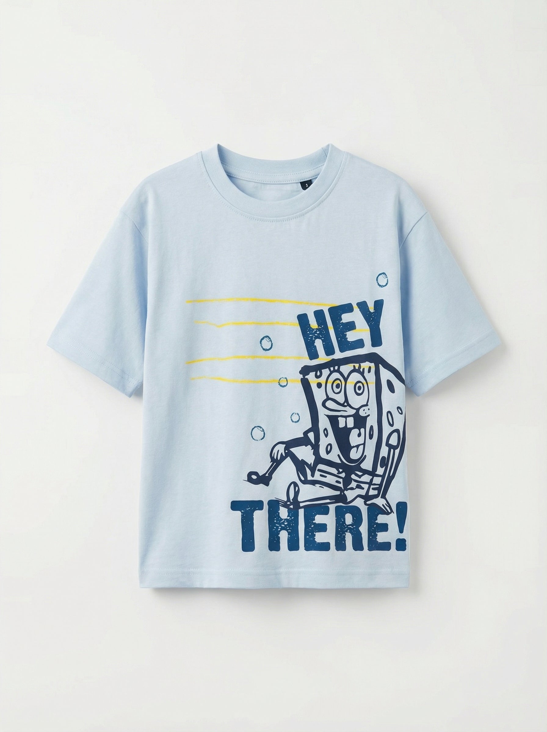 SpongeBob Fun Doodle Light Blue Kids  T-Shirt