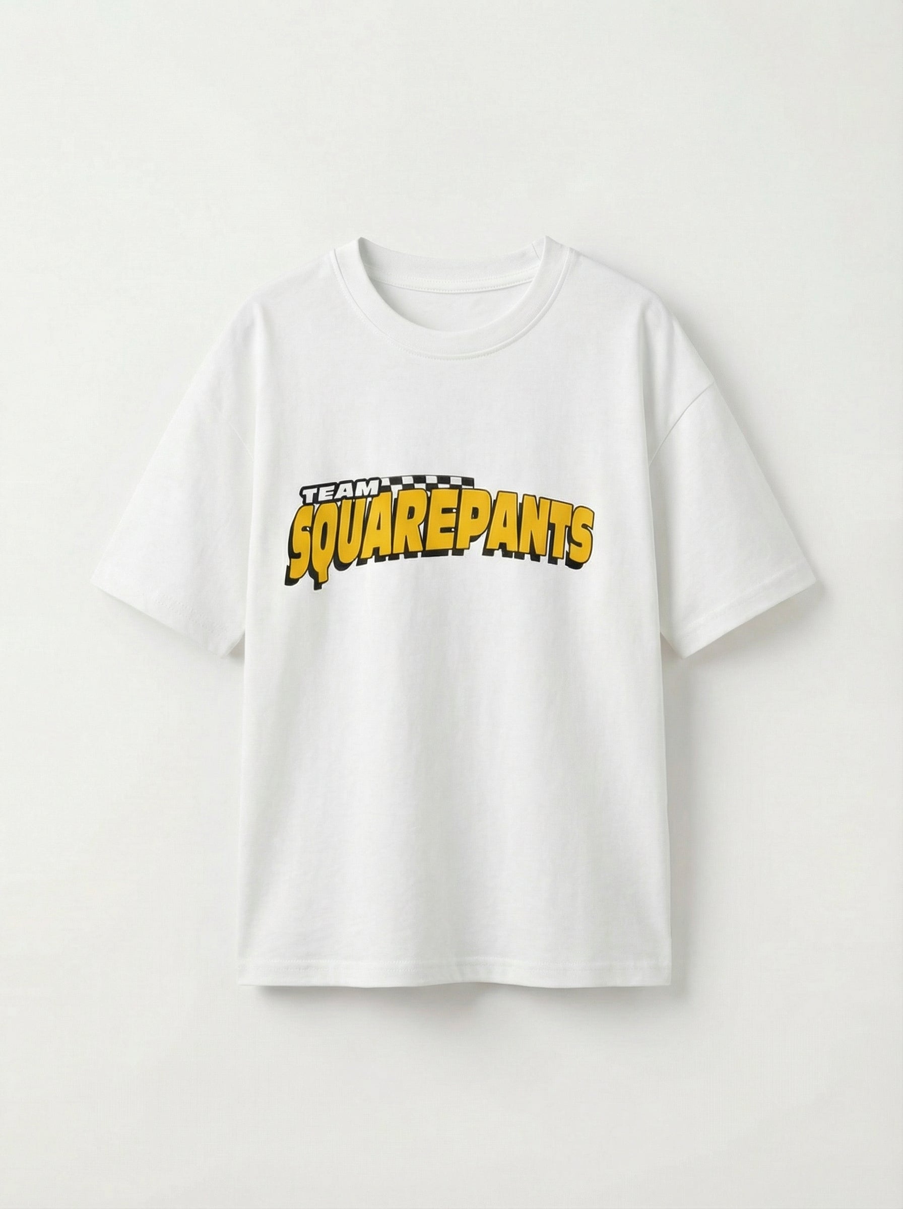 SpongeBob Cycling White Kids  T-Shirt