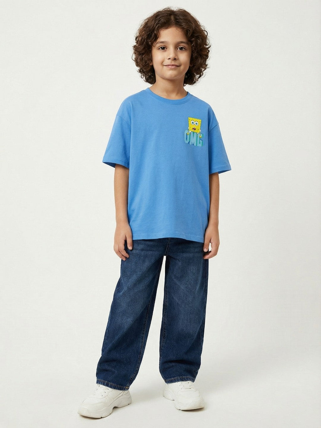 SpongeBob & Patrick OMG Blue Kids  T-Shirt