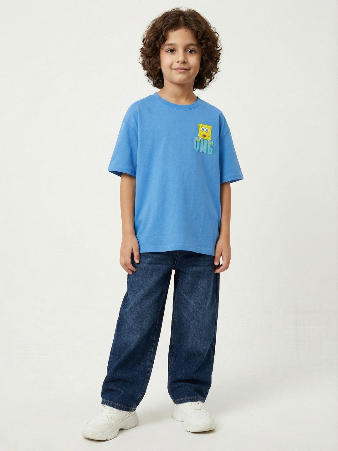 SpongeBob & Patrick OMG Blue Kids  T-Shirt