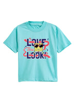 Aqua Blue SpongeBob Love The Look Cool Graphic Kids T-Shirt