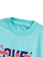 Aqua Blue SpongeBob Love The Look Cool Graphic Kids T-Shirt