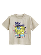 Beige SpongeBob Day Dreamin Cute Graphic Kids T-Shirt