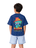 Salty Logo Kids Boys Acid Wash T-Shirt – SpongeBob©