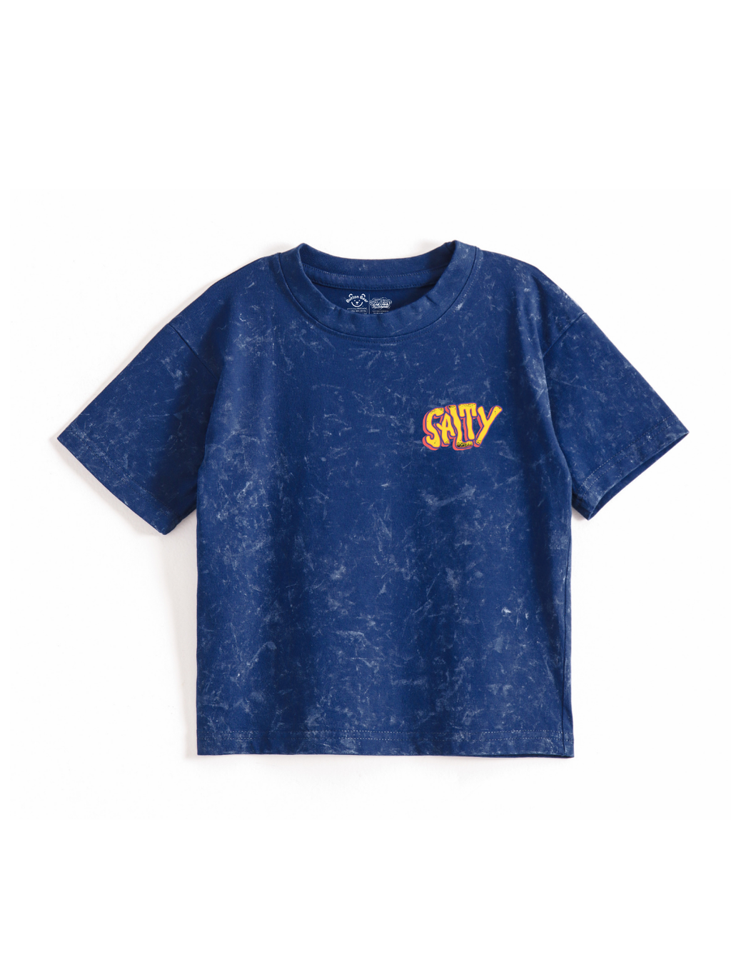 Salty Logo Kids Boys Acid Wash T-Shirt – SpongeBob©