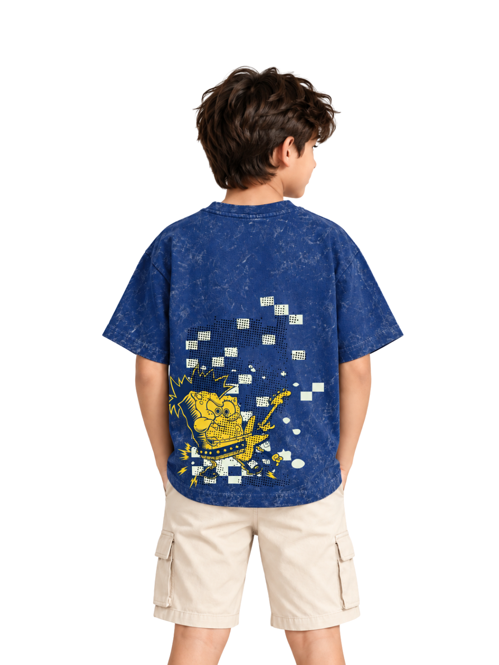 Rock Star Kids Boys Acid Wash T-Shirt – SpongeBob©