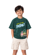 Let It Rip Dude SpongeBob & Patrick Kids Boys Acid Wash T-Shirt – SpongeBob©